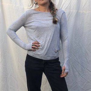 Long sleeve backless shirt